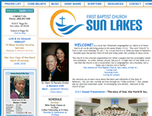 Tablet Screenshot of firstbaptistchurchsunlakes.org